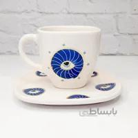 فنجان نعلبکی چای خوری چشم نظر کد ۱۳