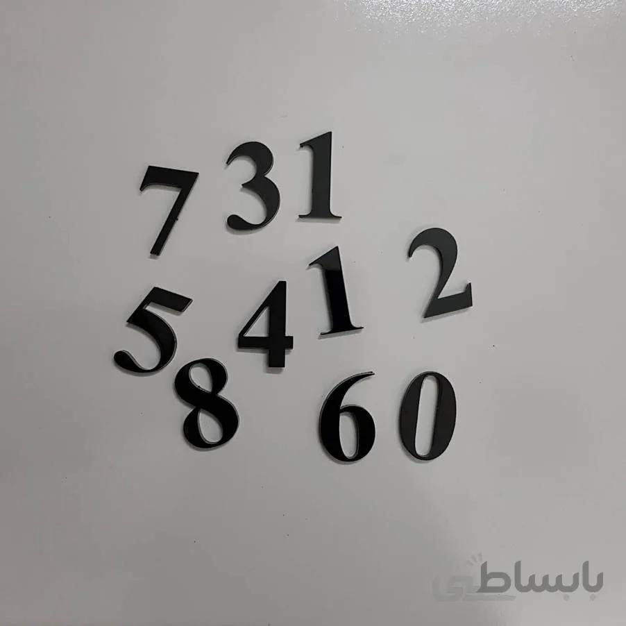 اعداد ساعت لاتین سایز کوچک (مشکی)