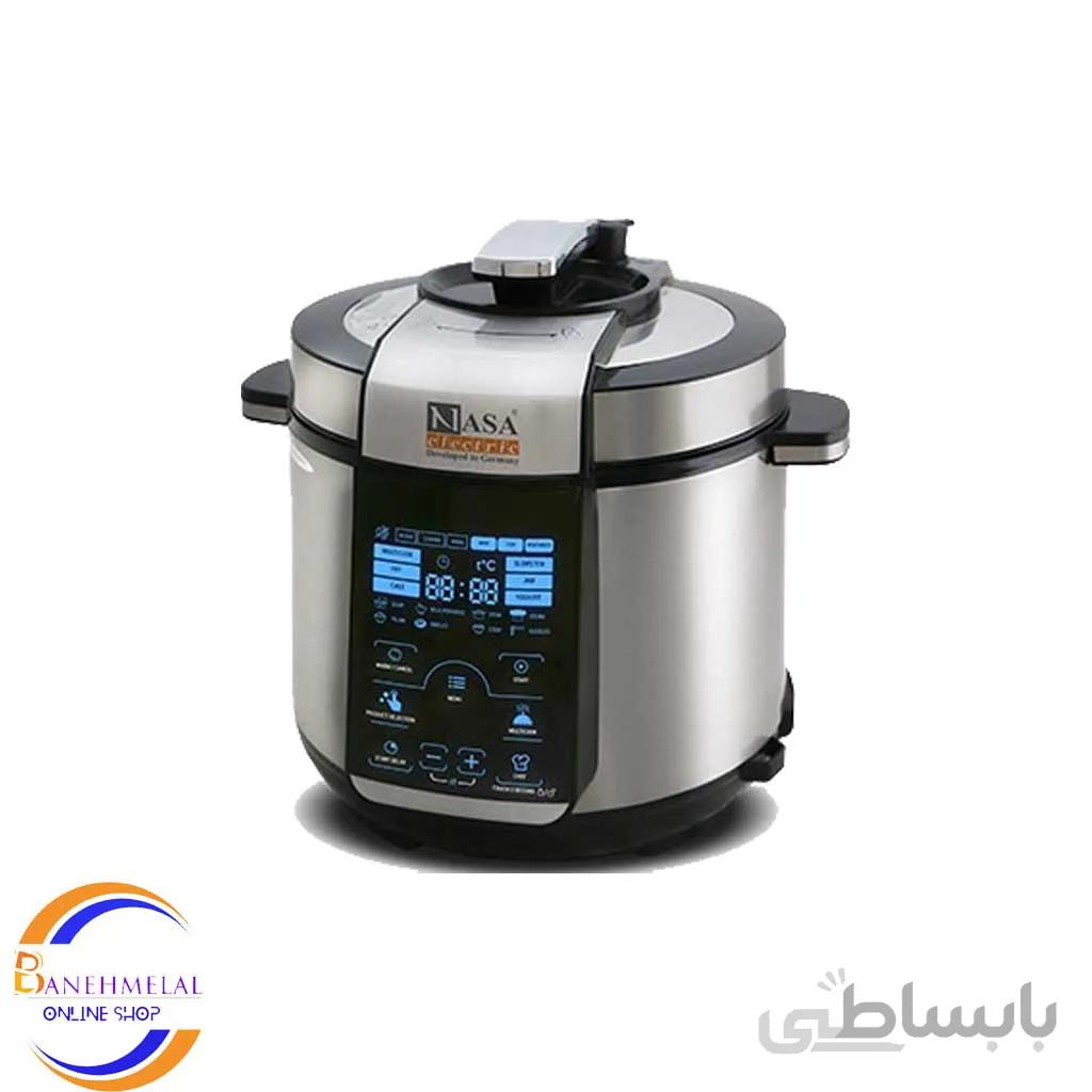 زودپز پلوپز چندکاره ناسا الکتریک مدل NS 3076 ظرفیت 6 لیتر ا Nasa Electric NS-3076 Multifunction Electric Pressure Cooker