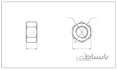 مهره شش گوش13 - "1/2