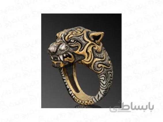 انگشتر طرح پلنگ آتشین 12493
