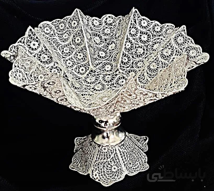 ظرف میوه خوری ملیله کاری کد ۱۰۴۳۶