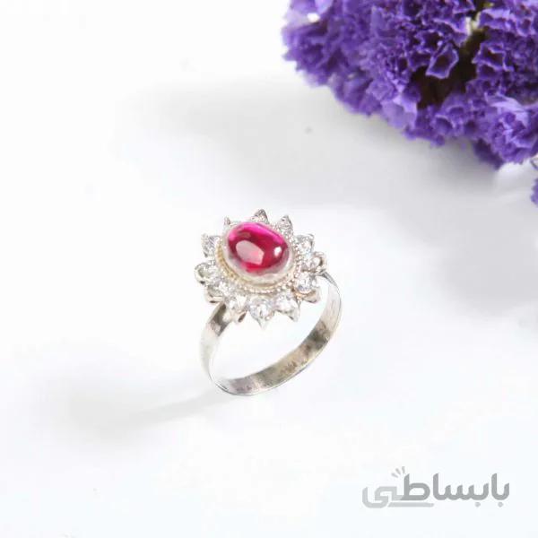 انگشتر نقره زنانه مدل یاغوتی