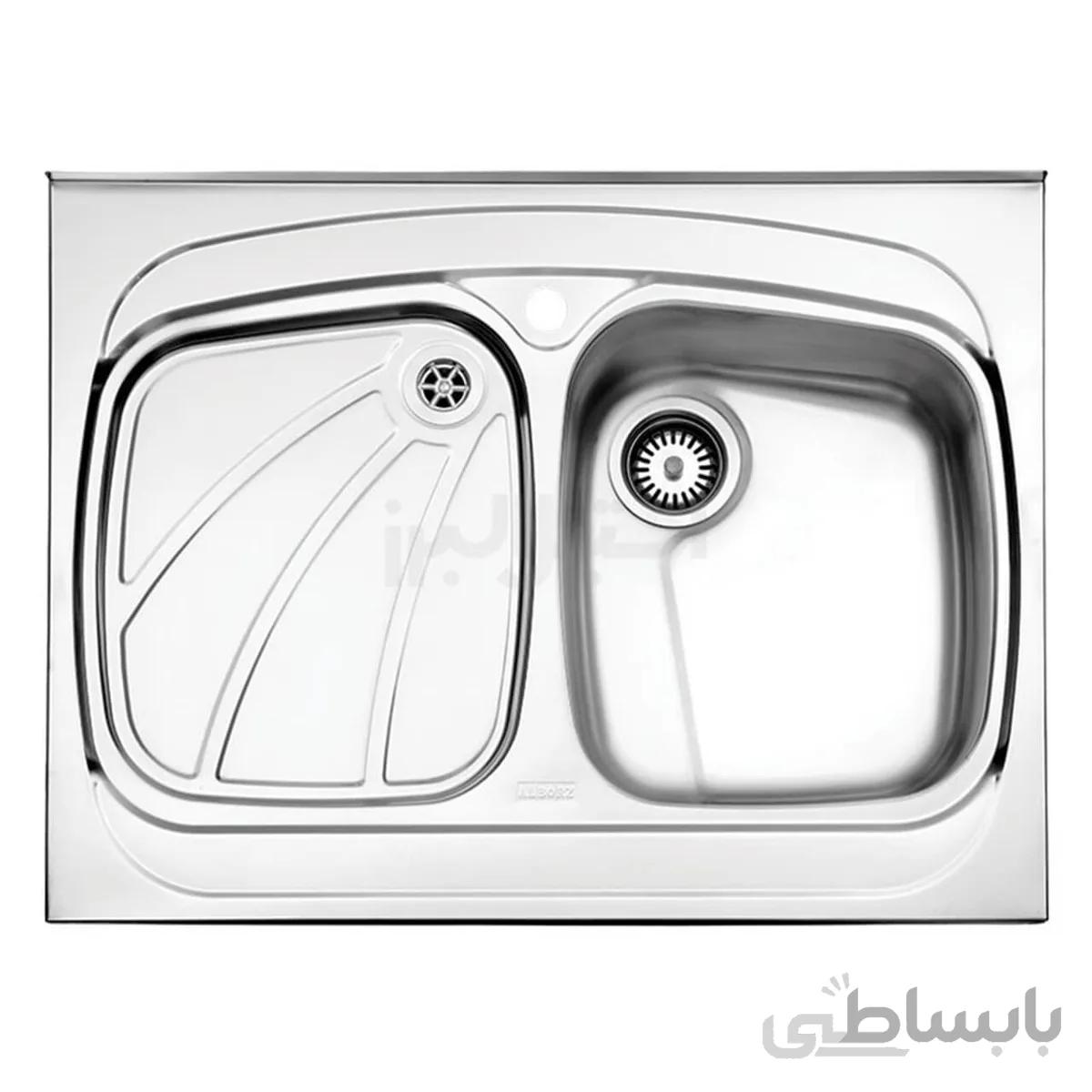 سینک تک لگن روکار استیل البرز مدل 618/60
