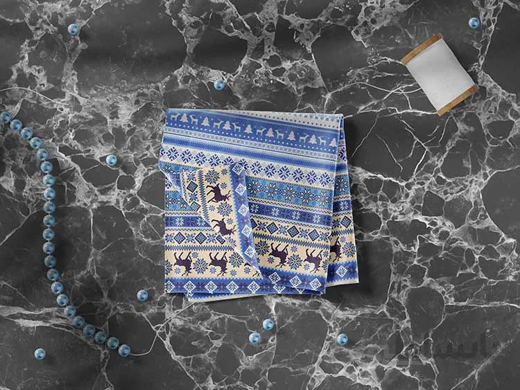 شال طرح گوزن کریسمس