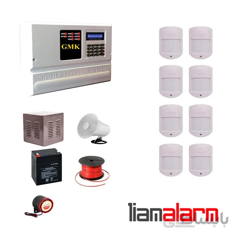 پکیج دزدگیر اماکن با سیم مدل جی ام کاسیم کارتی و تلفنیGM910H68