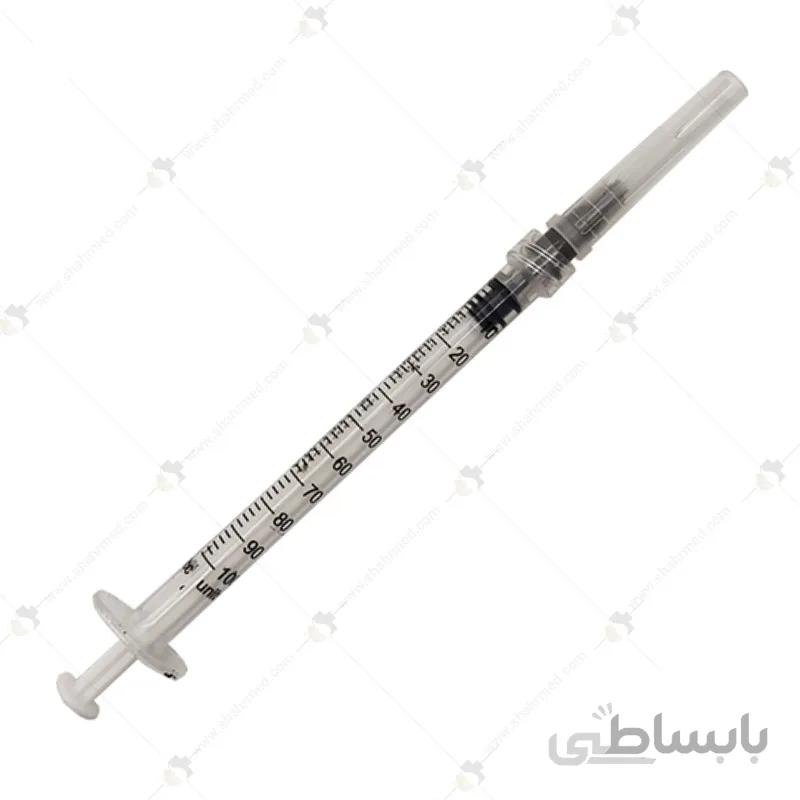 سرنگ 1 سی سی حلما مدل لوئرلاک (پیچی) گیج 27 با طول 12 میلی متر Helma LuerLok Syringe 27G 1cc