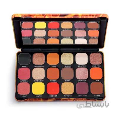 پالت سایه ۱۸ رنگ فایر رولوشن / Revolution Forever Flawless Fire Shadow Palette
