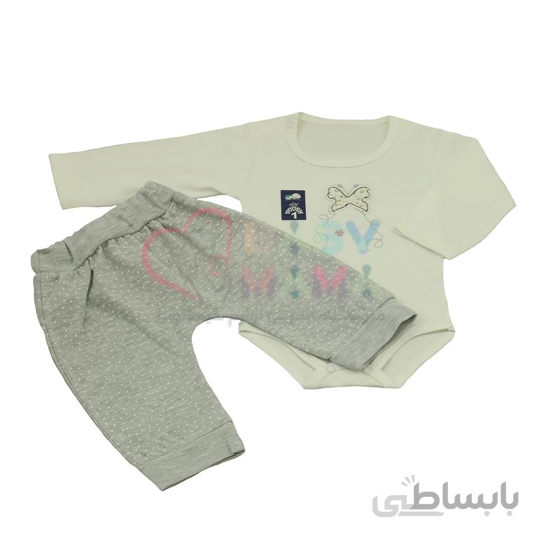 بادی شلوار nini poosh گلدوزی پروانه