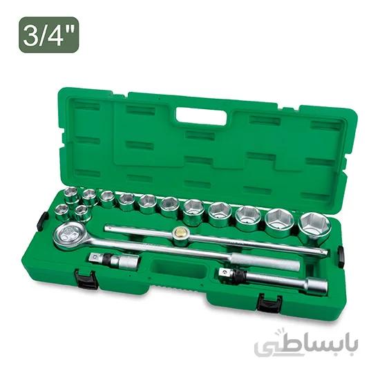 جعبه بکس 17 پارچه 3/4 6 پر تاپ تول – TOPTUL مدل GCAI1701