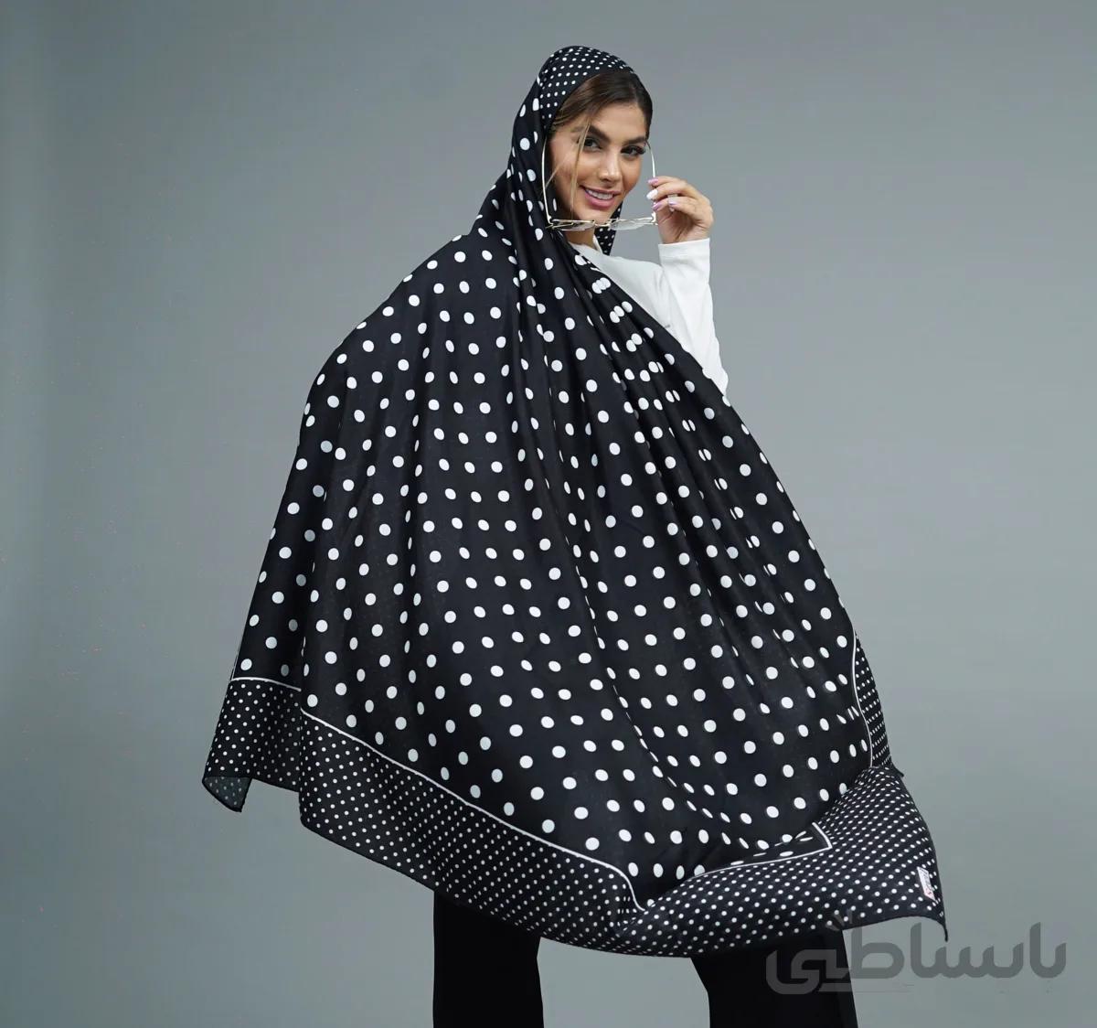 روسری نخی دور دست دوز کد BH103