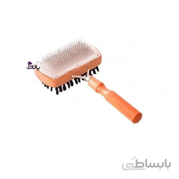 برس دو طرفه چوبی مخصوص سگ و گربه نانبل