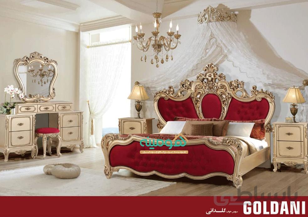 سرویس خواب کلاسیک دو نفره مدل گلدانی