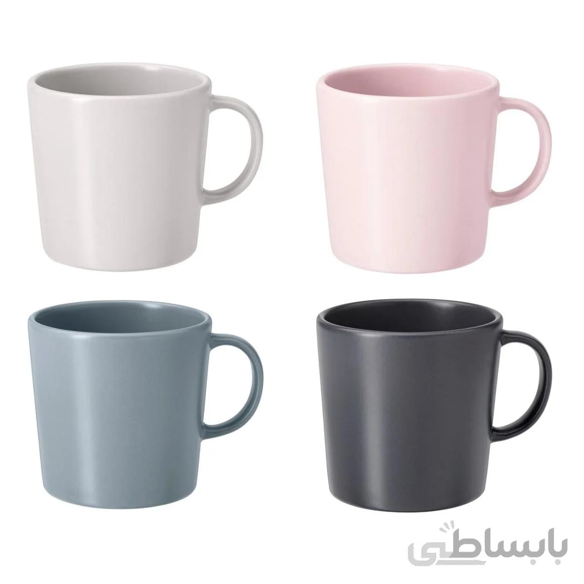 ماگ لیوانی ایکیا مجموعه 4 عددی