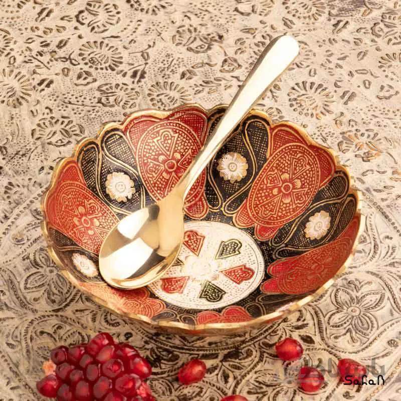 ست انار خوری برنجی میناکاری یلدا کد 09