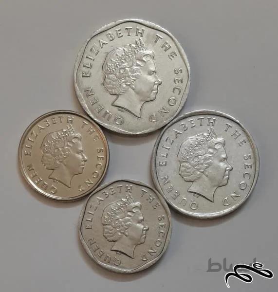 ست کامل سکه های دول شرق کارائیب