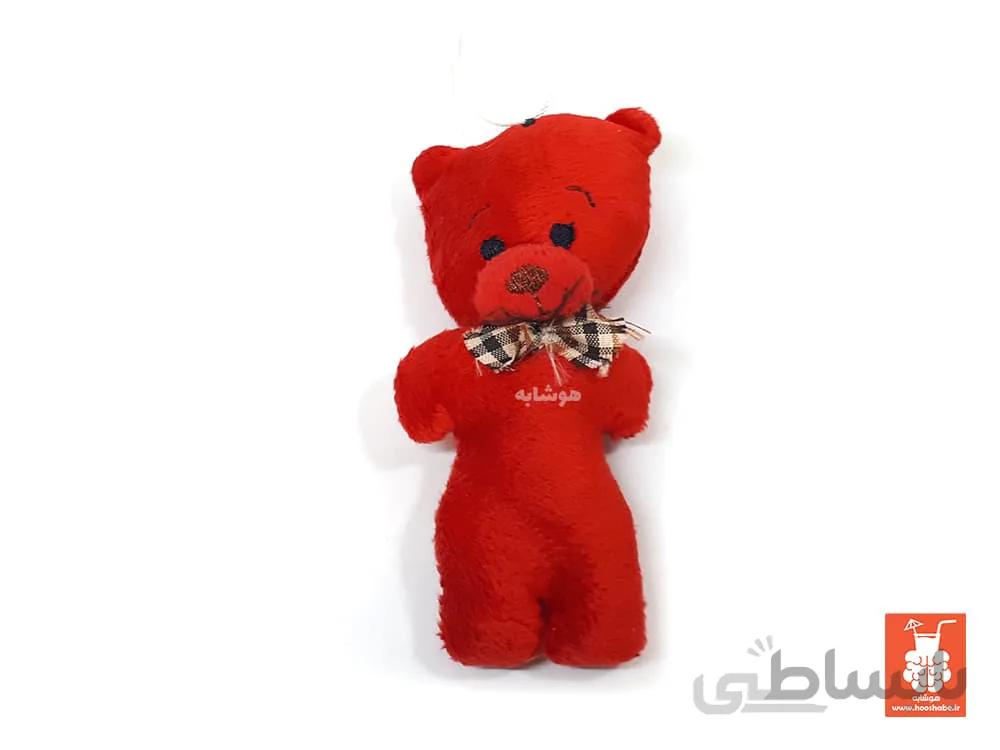 عروسک خرس قرمز آویز مدل 0868