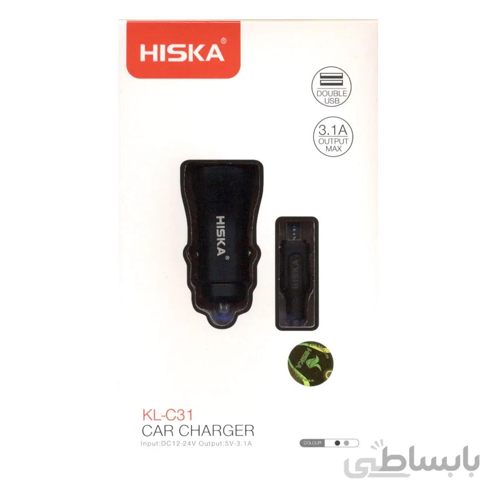 شارژر فندکی هیسکا مدل KL-C31 ا HISKA KL-C31 Car Charger