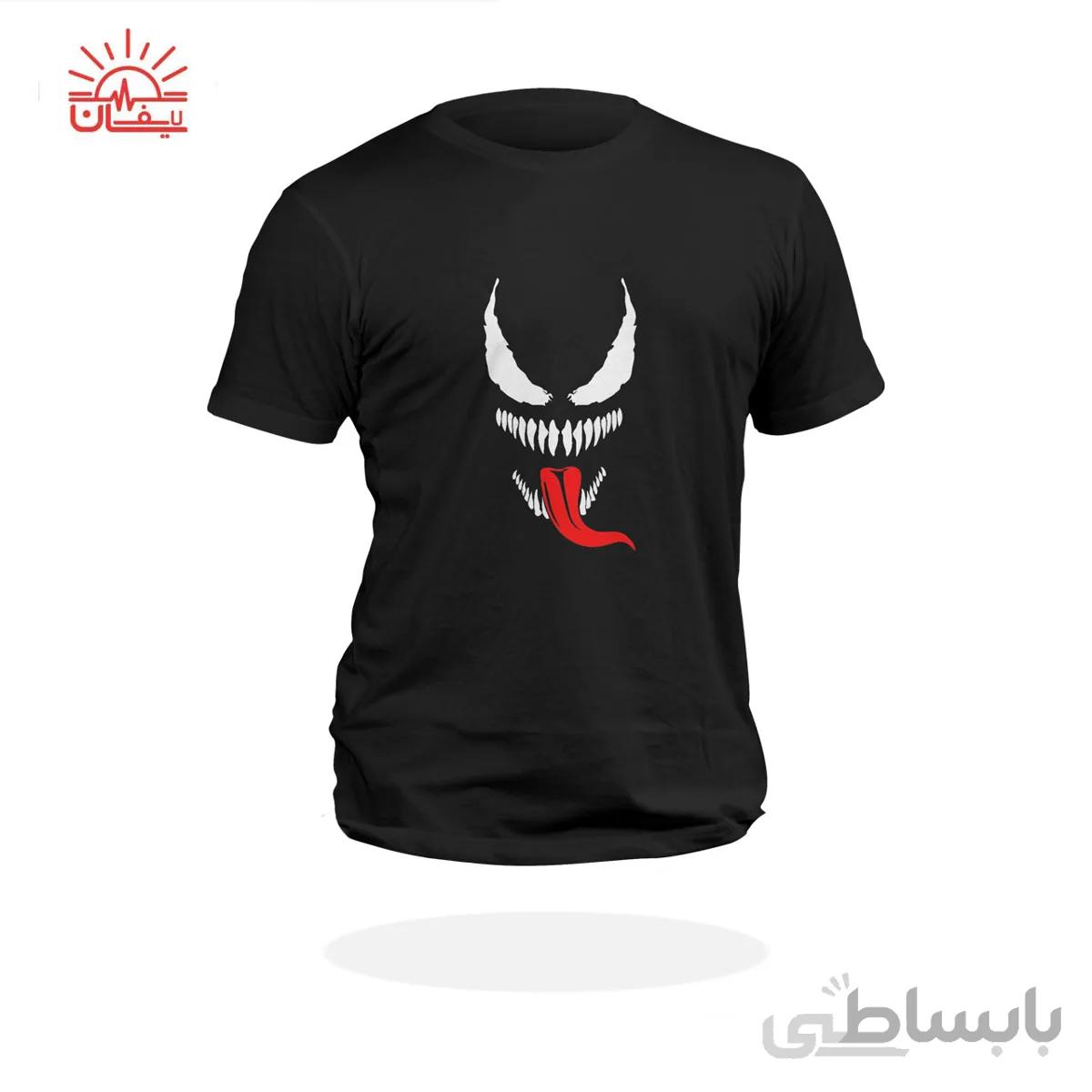 تیشرت نخ پنبه طرح ونوم