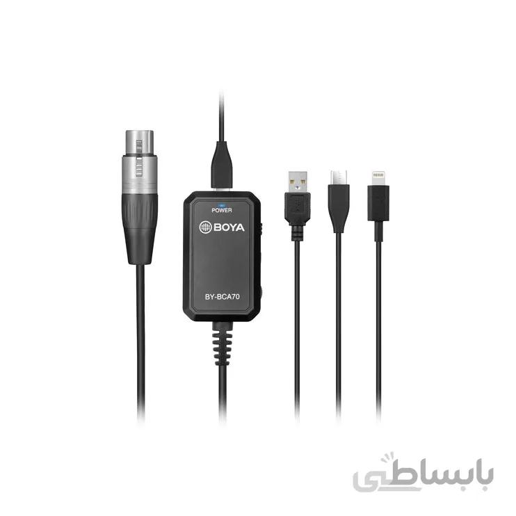 آداپتور اتصال میکروفون XLR به موبایل و کامپیوتر بویا مدل BY-BCA70