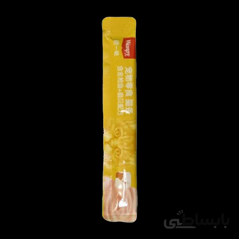 بستنی گربه ونپی با طعم ماهی تن و صدف Wanpy Treat Tuna & Oyster وزن 14 گرم