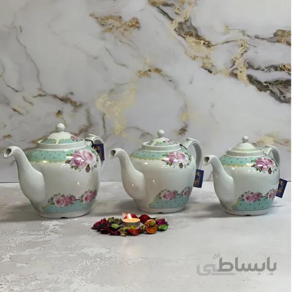 قوری شکس مدل مجیدگلدار 7 کاپ کد 1101سبز