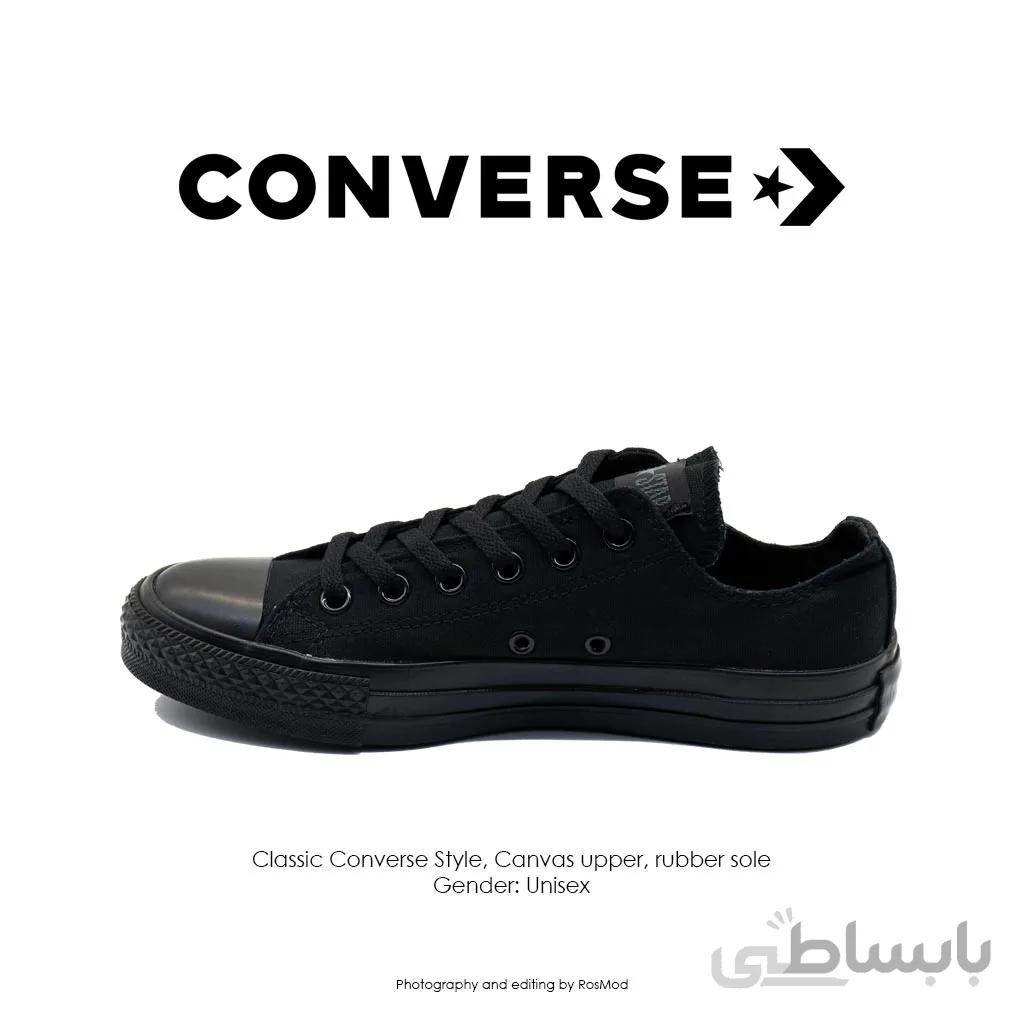 کتانی کانورس آل استار – Chuck Taylor Converse All Star Ox Black Monochrome