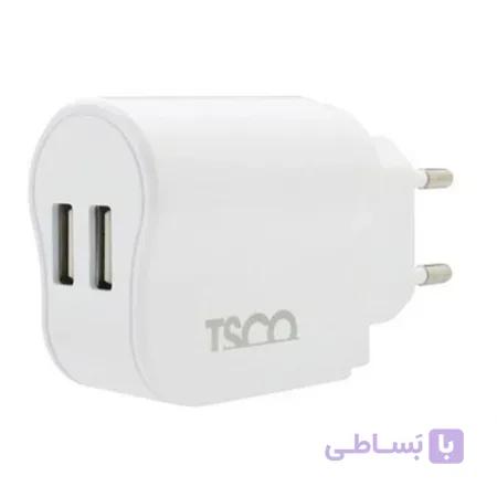 شارژر دیواری دو پورت تسکو مدل TTC 48 همراه با کابل MicroUSB طول 1 متر