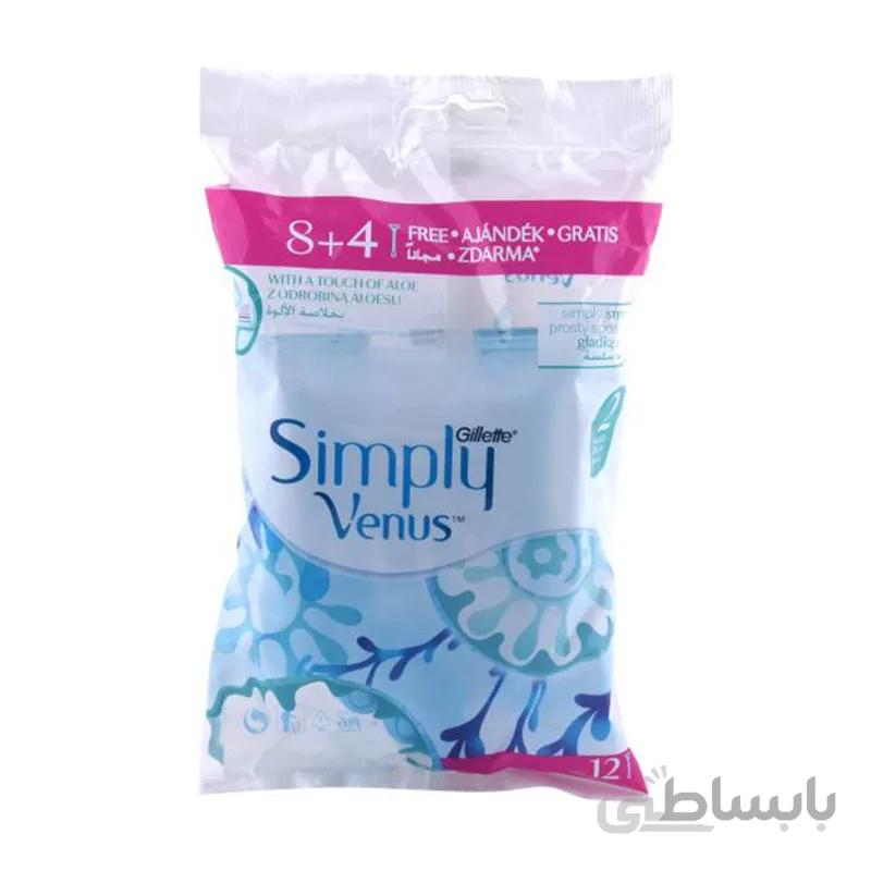خودتراش ژیلت مدل Simply Venus بسته 12 عددی