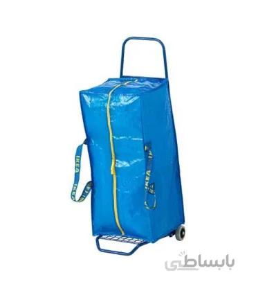 ترولی چرخ دار ایکیا مدل FRAKTA همراه با کیف