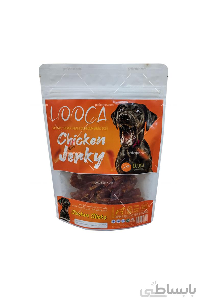 تشویقی سگ نژاد متوسط لوکا طعم گوشت مرغ ۱۰۰ گرمی | Looca Natural Treat for Dog with Chicken Sticks