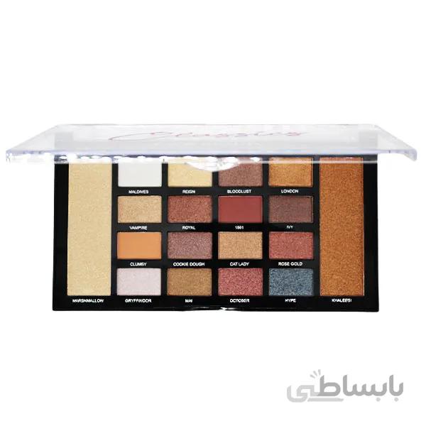 پالت سایه ۱۸ رنگ کلاسیک اور بیوتی (Ever Beauty Classics 18 Color Eye And Face Makeup Palette-Code 04)