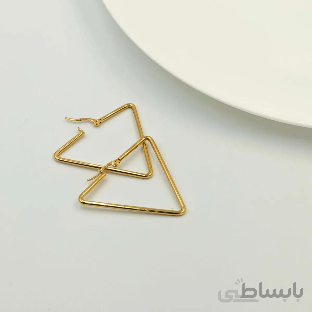 گوشواره استیل مثلث - E20