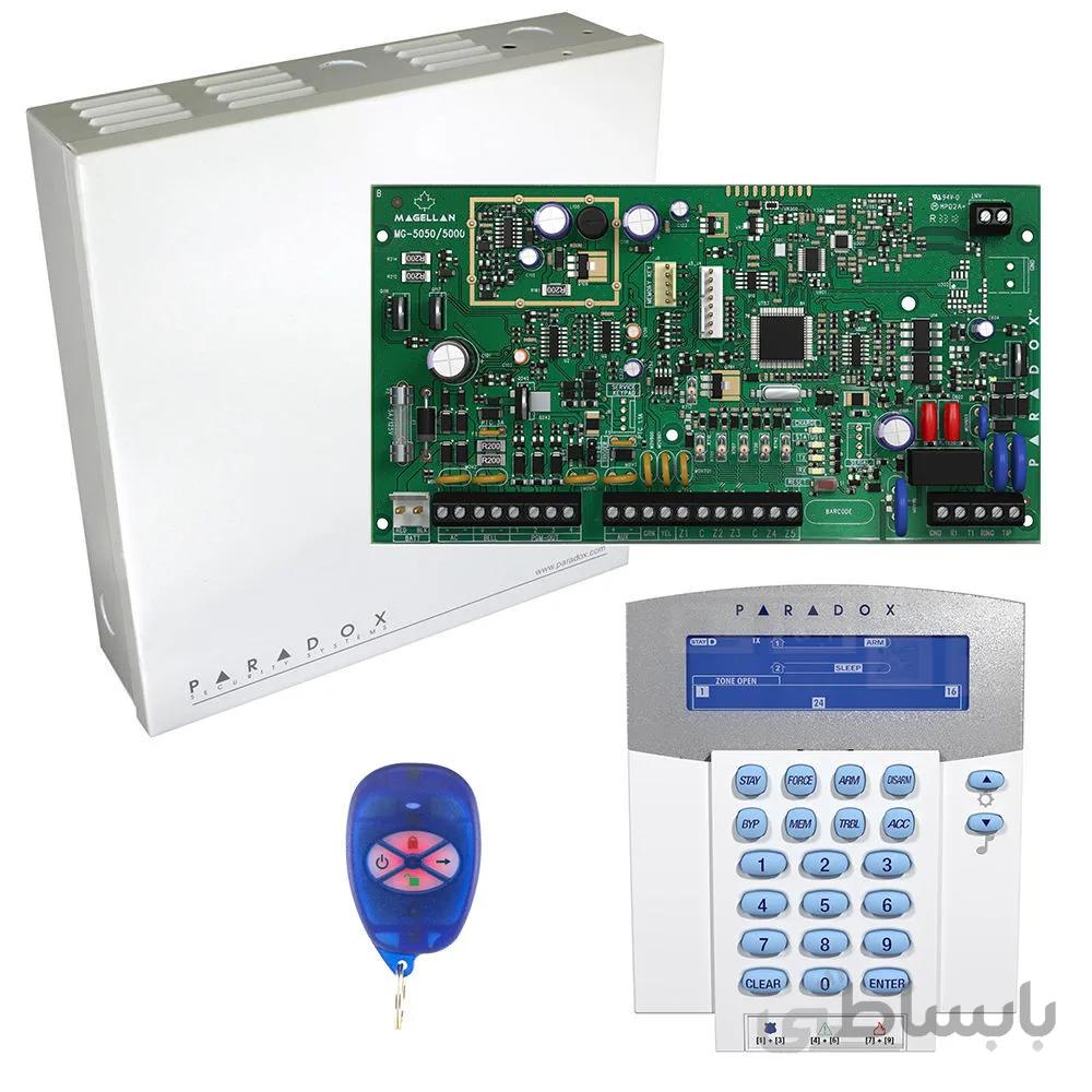 کنترل پنل MG5050 به همراه کی پد K37 پارادوکس + ریموت REM1 + جعبه فلزی