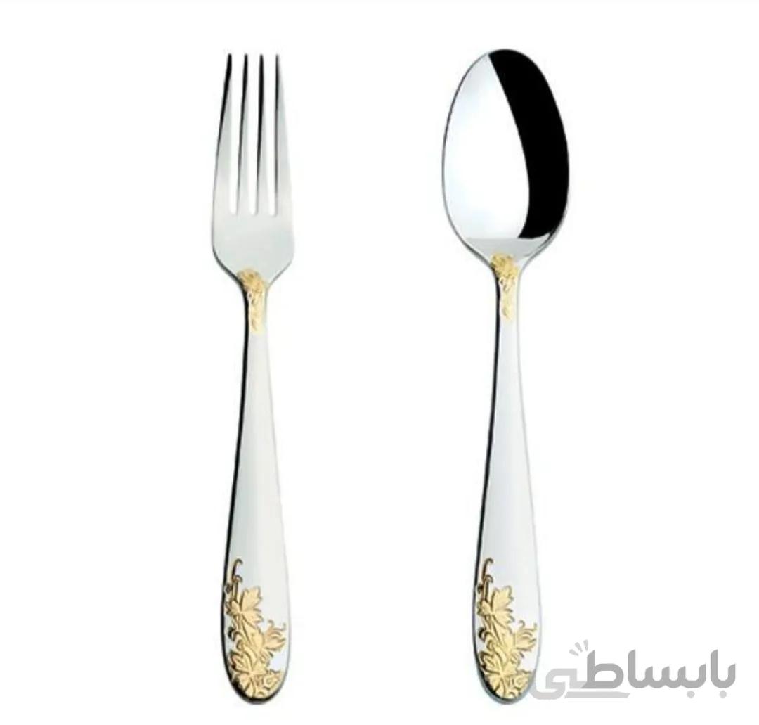 قاشق وچنگال ۱۲ پارچه ناب استیل مدل امپریال