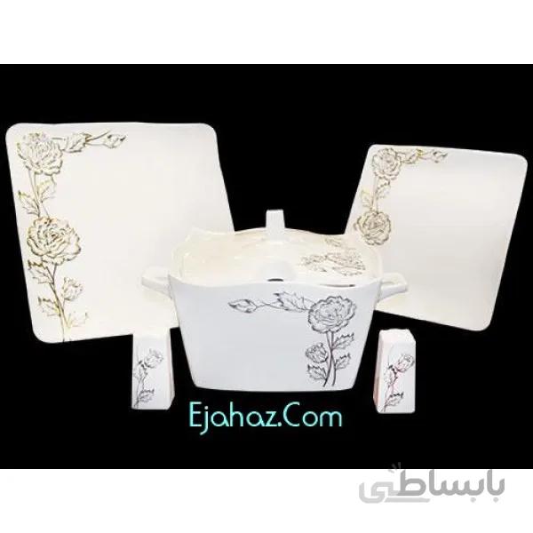 سرویس غذاخوری 6 نفره 30 پارچه چینی پردیس کاشان قالب لرد پرستیژ-970 کد طرح 970
