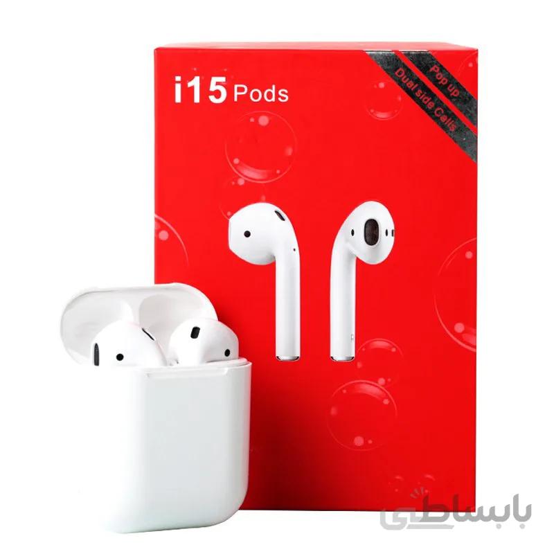 هندزفری بی سیم مدل i15 Pods - سفید ا i15pods