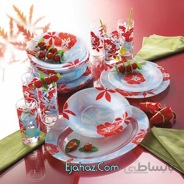 سرویس 45 پارچه آرکوپال مدل پیونی آبی لومینارک(Luminarc)