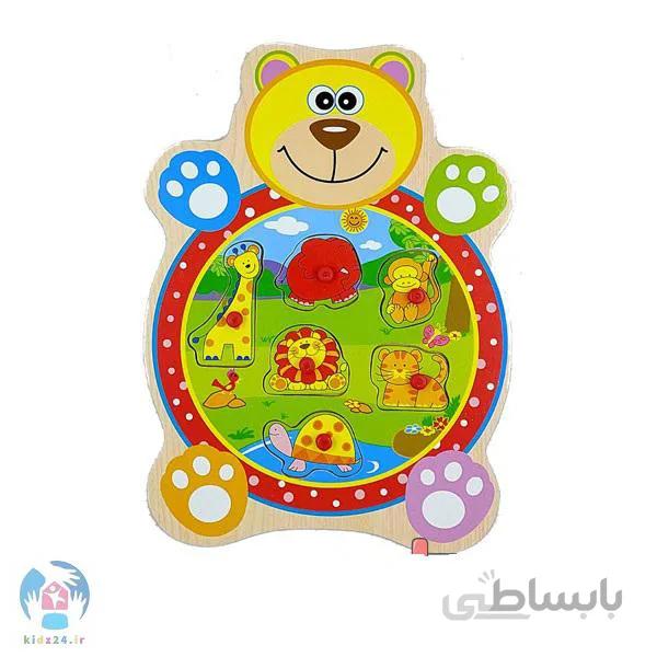 پازل دکمه ای چوبی