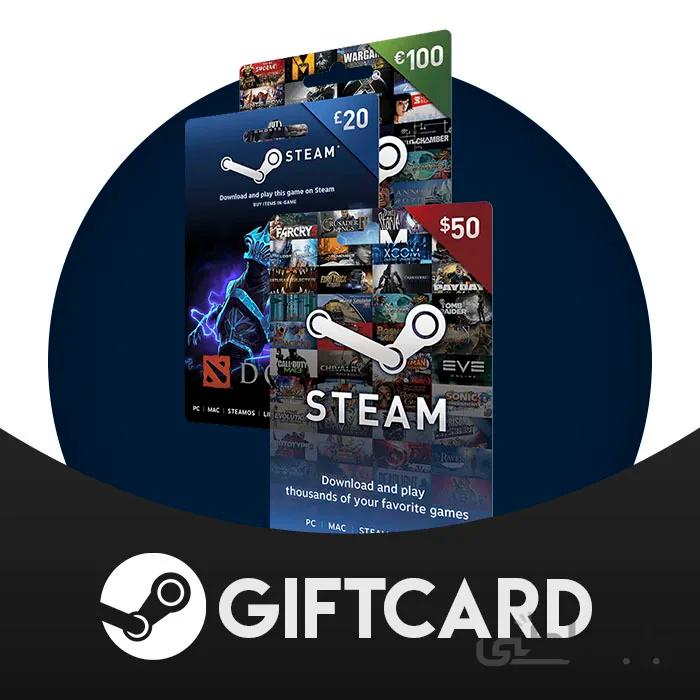 خرید گیفت کارت استیم والت (Steam Giftcard) -تحویل فوری