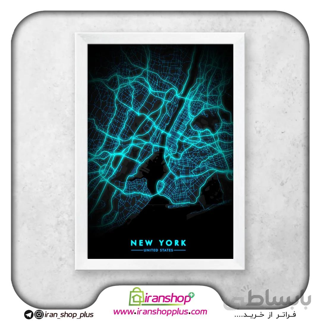 تابلو نقشه شهر نیویورک با تم Cartograghy Design Ltd