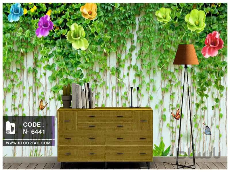 پوستر دیواری طبیعت کدN-6441 طرح پیچکهای بهاری