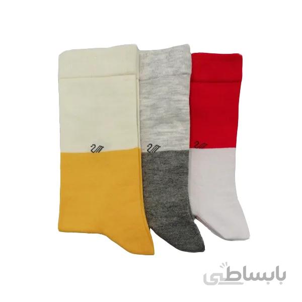 پک جوراب اسپرت مردانه سه رنگ تیره 3تایی کد PH452.1