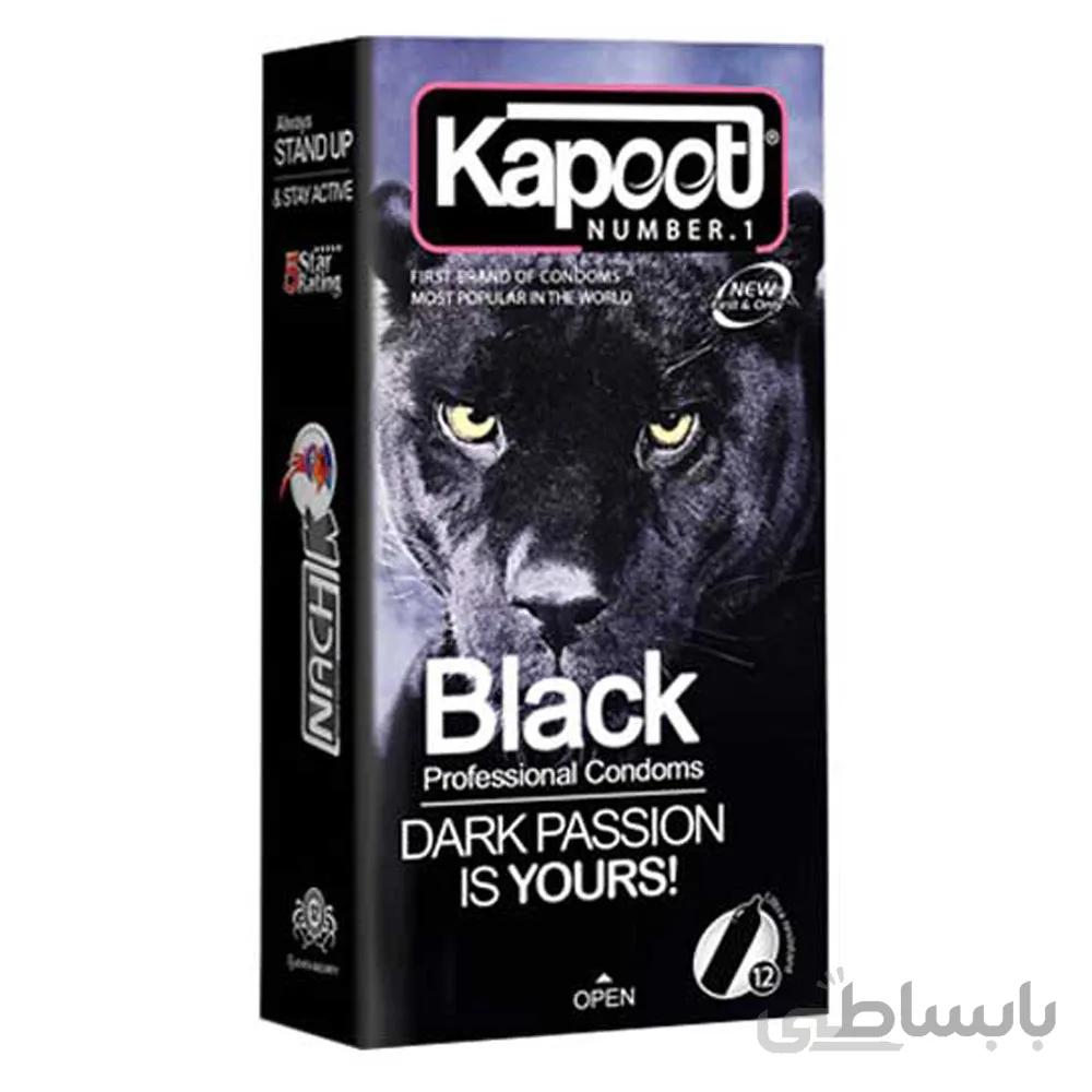 کاندوم مدل black کاپوت ۱۲ عددی KAPOOT