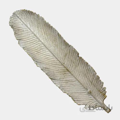 جا عودی رزین طرح پر سفید طلایی