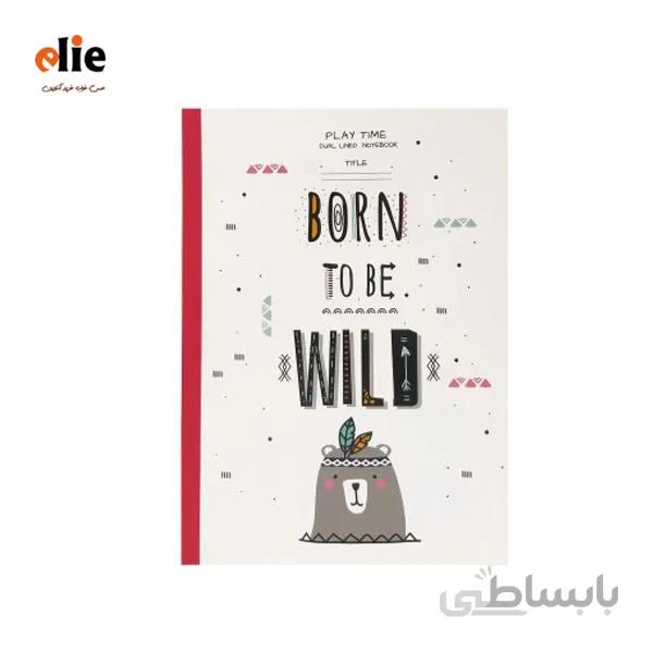 دفتر 100 برگ دوخط پاپکو طرح خرس