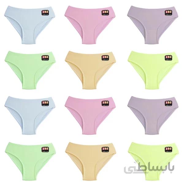 پک 12 تایی شورت ضد عفونت زنانه با الیاف نخی کد ZP45.4