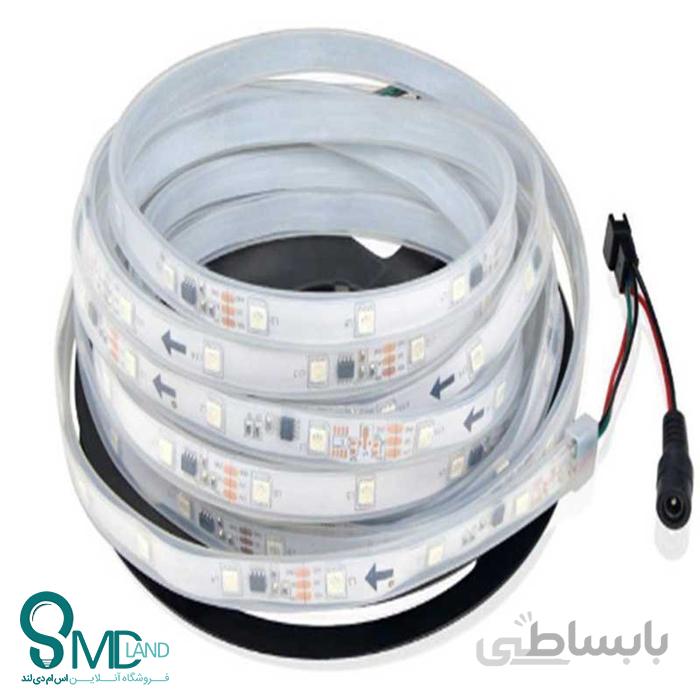 ال ای دی نواری آی سی دار ws2811 تراکم 30 با روکش