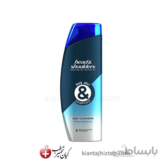 شامپو سر و بدن head & shoulders مدل deep cleansing حاوی 360 میل