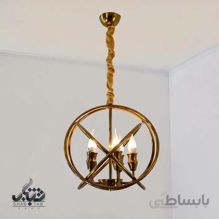 لوستر مدرن پنج شعله آنتیک SHJ کد 3735/5 – سرپیچ E14